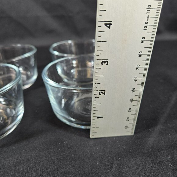 Set (4) Anchor Hocking Food Prep Glass Bowl Custard Cups 1 Cup Microwave Safe - Picture 6 of 7